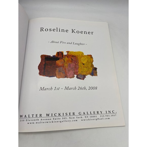 2008 Roseline Koener About Fire and Laughter Art Show Guidebook / Booklet - Picture 3 of 7